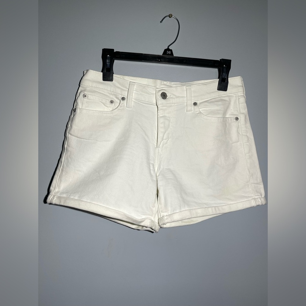Levi's White Jean Shorts Classic Fit